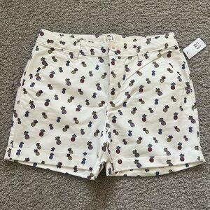 GAP kids pineapple chino shorts.